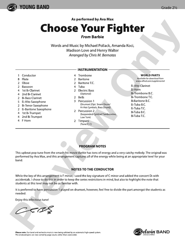 Choose Your Fighter (from 'Barbie') - cliquer ici