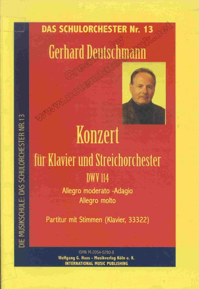 Konzert für Klavier und Streichorchester (Partitur und Stimmen) - cliquer ici Konzert für Klavier und Streichorchester (Partitur und Stimmen) - cliquer ici
