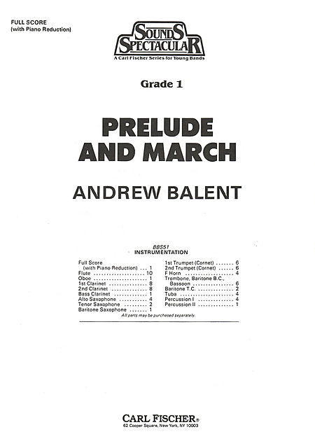 Prelude and March - cliquer ici