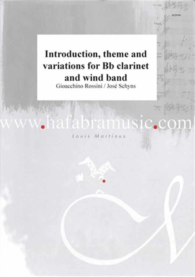 Introduction, theme and variations for Bb clarinet and wind band - cliquer ici