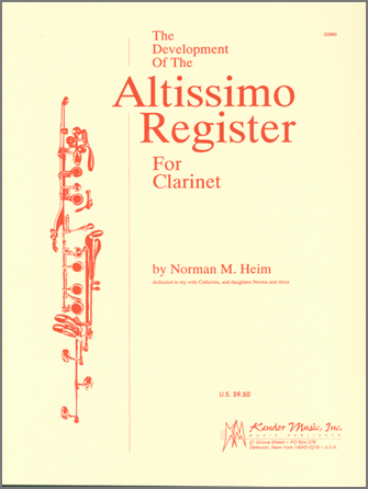 Development Of The Altissimo Register For Clarinet, The - cliquer ici