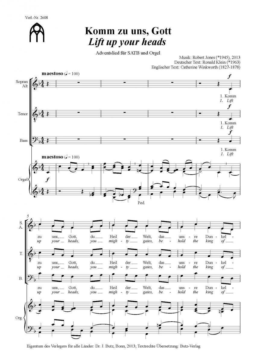Komm zu uns, Gott (Lift up your heads) - cliquer ici