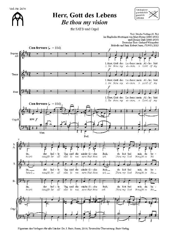 Herr, Gott des Lebens  Be thou my vision - cliquer ici