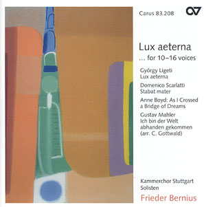 Lux aeterna ... for 10-16 parts. Werke von Ligeti, Scarlatti, Boyd und Mahler - cliquer ici Lux aeterna ... for 10-16 parts. Werke von Ligeti, Scarlatti, Boyd und Mahler - cliquer ici