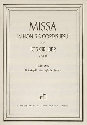 Missa in hon. S. S. Cordis Jesu - cliquer ici