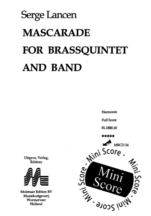 Mascarade for Brassquintet - cliquer ici