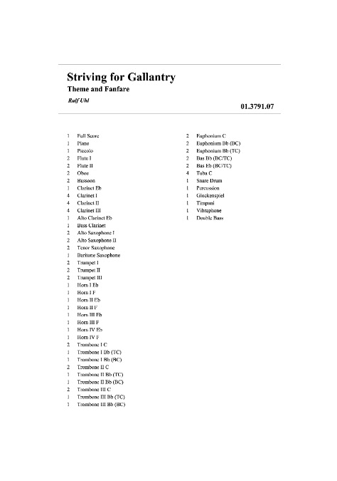 Striving for Gallantry (Theme and Fanfare) - cliquer ici