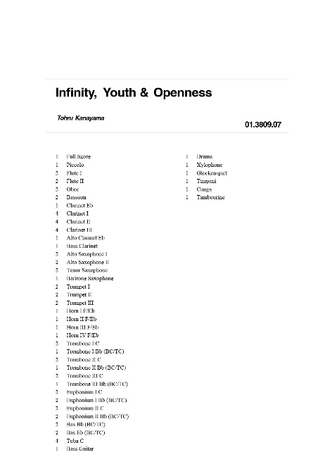 Infinity, Youth and Openness (&) - cliquer ici