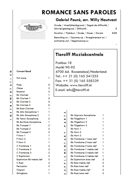 Romance Sans Paroles - cliquer ici