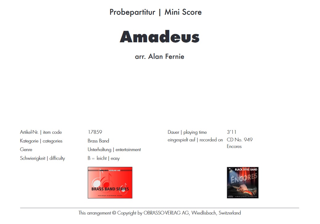 Amadeus (Based on a Theme by Mozart) - cliquer ici