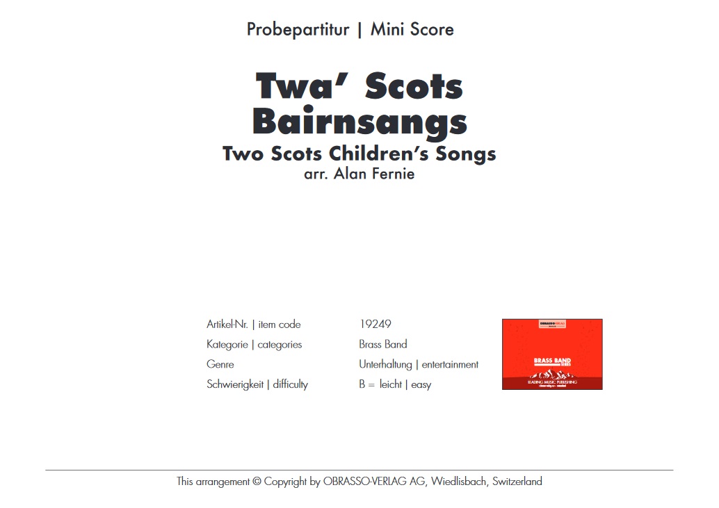 Twa' Scots Bairnsangs (2 Scots Children's Songs) - cliquer ici