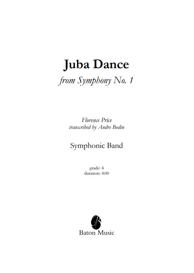 Juba Dance (from Symphony #1) - cliquer ici