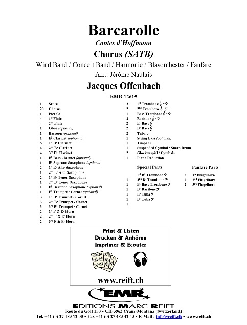 Barcarolle (Contes d'Hoffmann) - cliquer ici