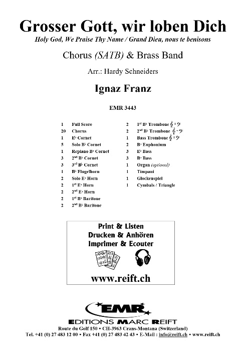 Grosser Gott, wir loben Dich (Holy God, We Praise Thy Name) - cliquer ici