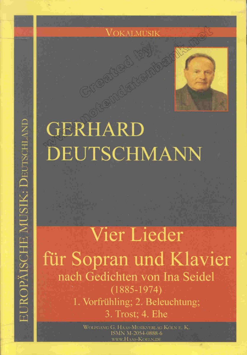 4 Lieder für Sopran und Klavier - cliquer ici 4 Lieder für Sopran und Klavier - cliquer ici