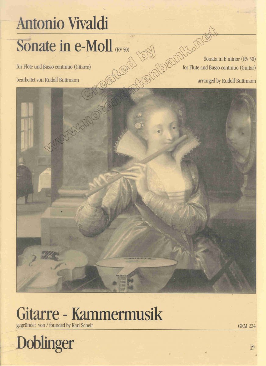 Sonate in e-Moll / Sonata in E Minor - cliquer ici