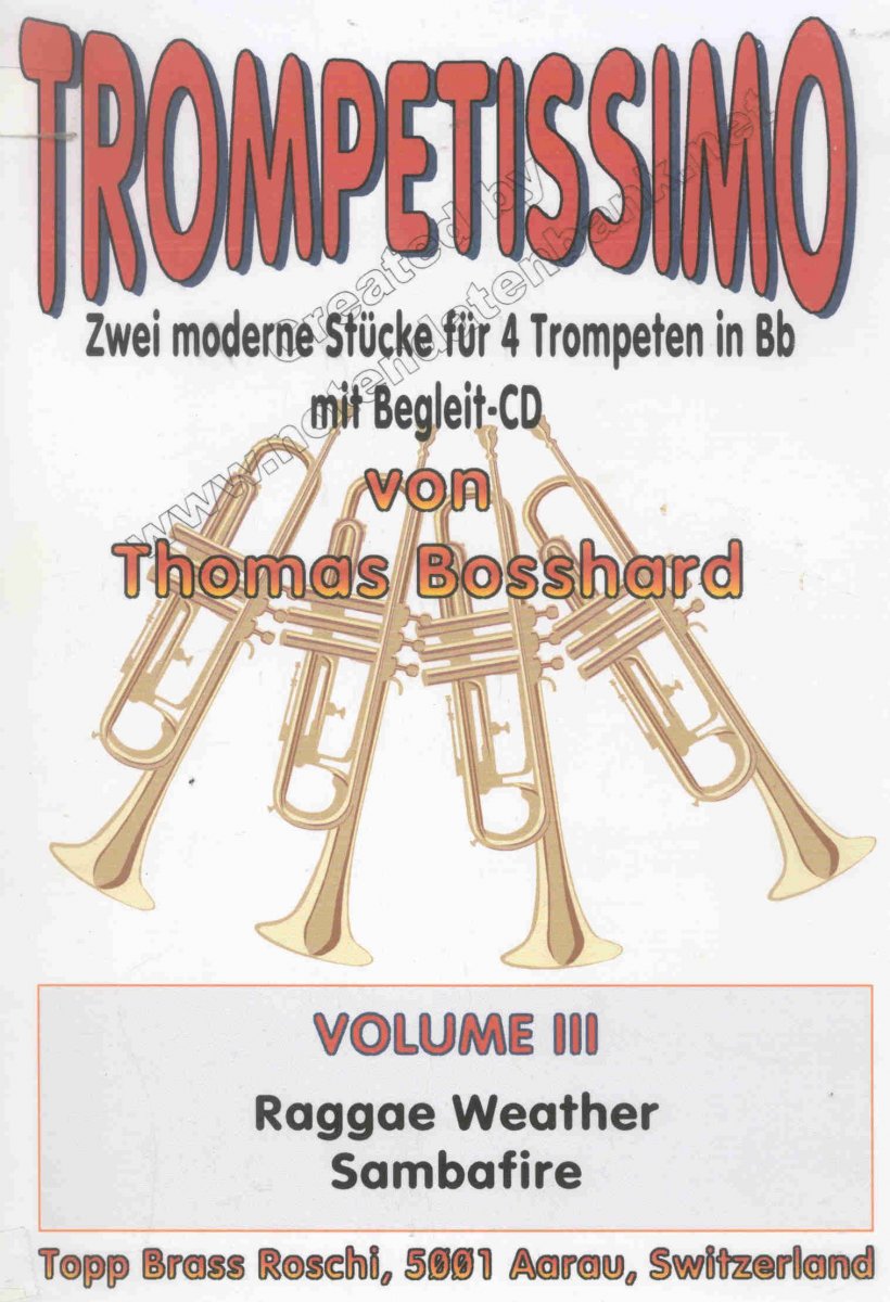 Trompetissimo #3: 2 moderne Stcke fr 4 Trompeten - cliquer ici