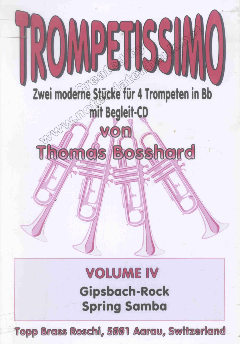 Trompetissimo #4: 2 moderne Stcke fr 4 Trompeten - cliquer ici