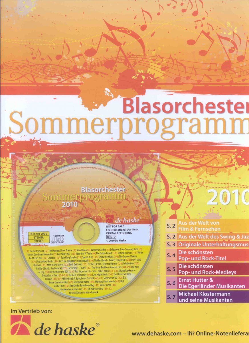 De Haske 2010 - Blasorchester Sommerprogramm - cliquer ici