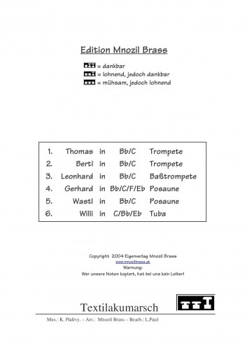 Textilakumarsch - cliquer ici