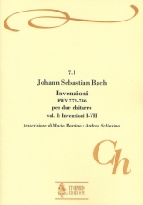 Inventions BWV 772-786 for 2 Guitars. #1, Inventions Nos. 1-7 - cliquer ici