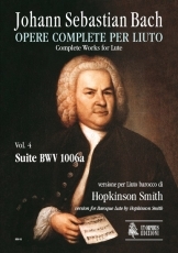 Complete Works for Lute. #4: Suite BWV 1006a. Baroque Lute version - cliquer ici