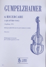 6 four-part Ricercare for Recorder Quartet - cliquer ici