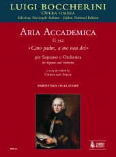 Aria accademica G 552 Caro padre, a me non dei for Soprano and Orchestra - cliquer ici