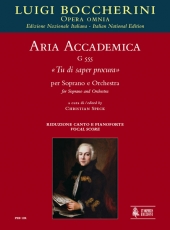 Aria accademica G 555 Tu di saper procura for Soprano and Orchestra - cliquer ici