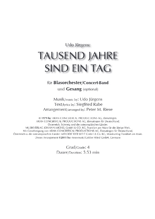 1000 Jahre sind ein Tag (Tausend) - cliquer ici