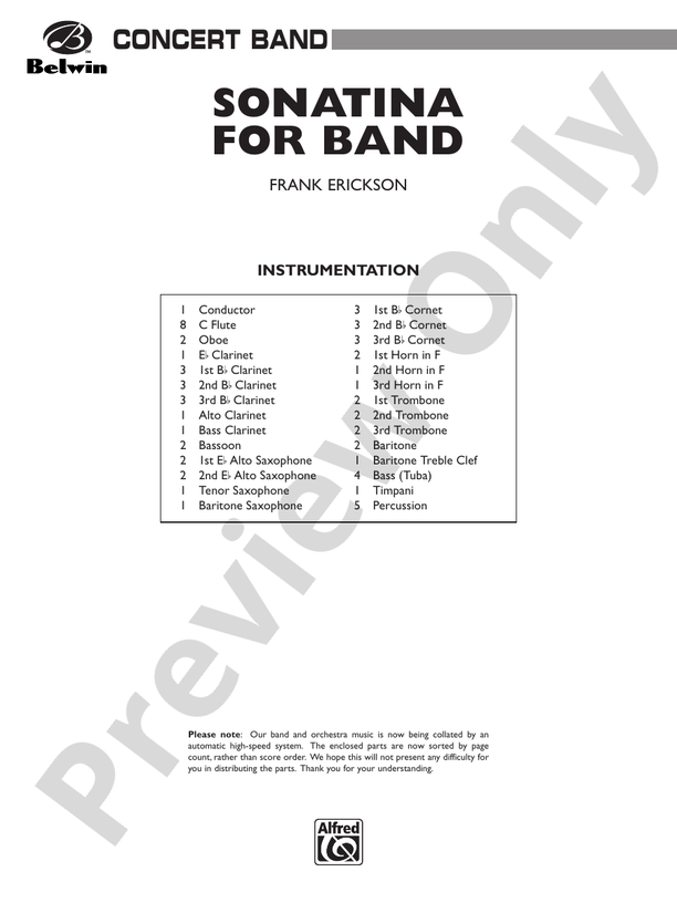Sonatina for Band - cliquer ici