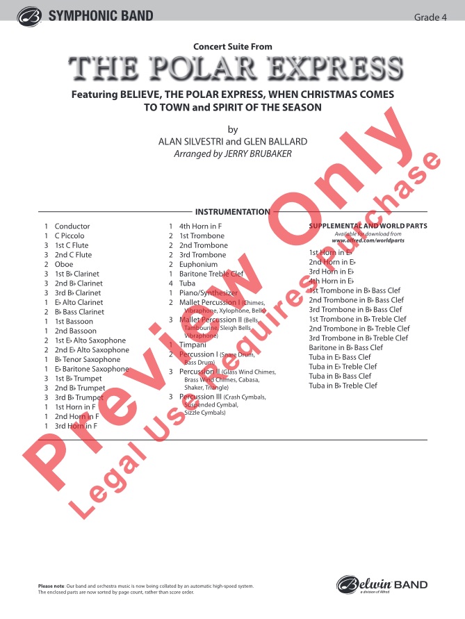 Concert Suite from 'Polar Express' - cliquer ici