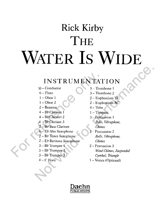 Water is Wide, The - cliquer ici