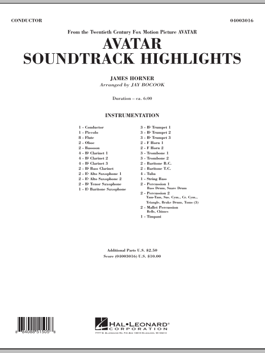 Avatar Soundtrack Highlights - cliquer ici