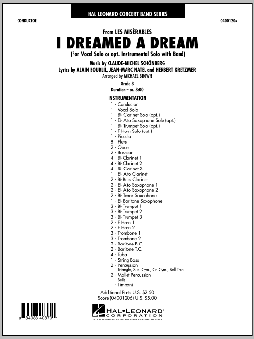 I Dreamed a Dream (from 'Les Misrables') - cliquer ici