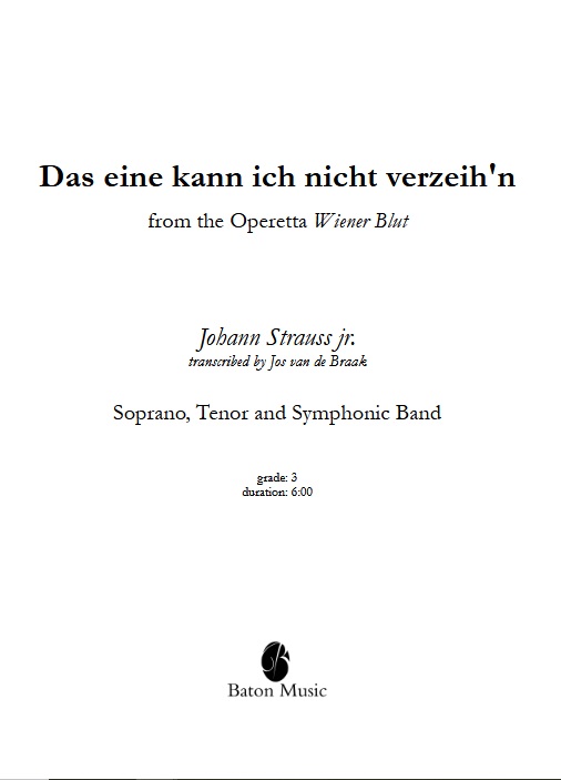 Das eine kann ich nicht verzeih'n (from 'Wiener Blut') - cliquer ici