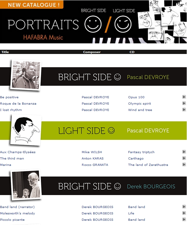 HAFABRA 2015 Wind Band Catalog Portraits - cliquer ici