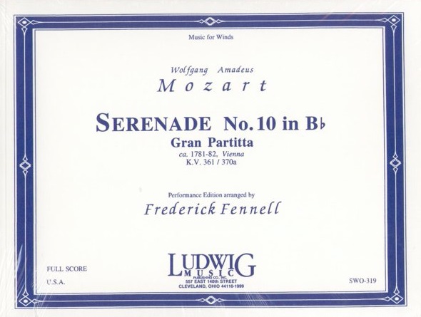Serenade #10 in B-flat (Gran Partita) - cliquer ici