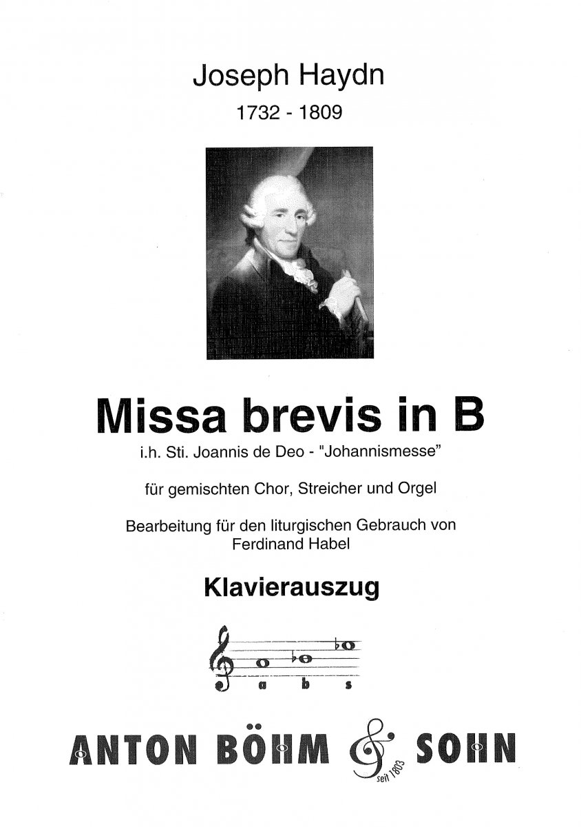 Missa brevis in B - Johannismesse (Kleine Orgelsolomesse) - cliquer ici