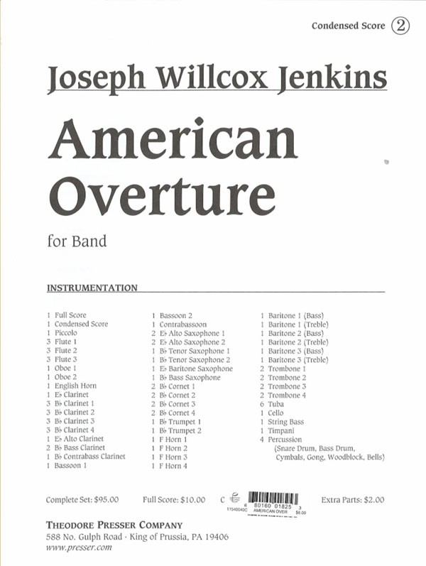 American Overture for Band - cliquer ici