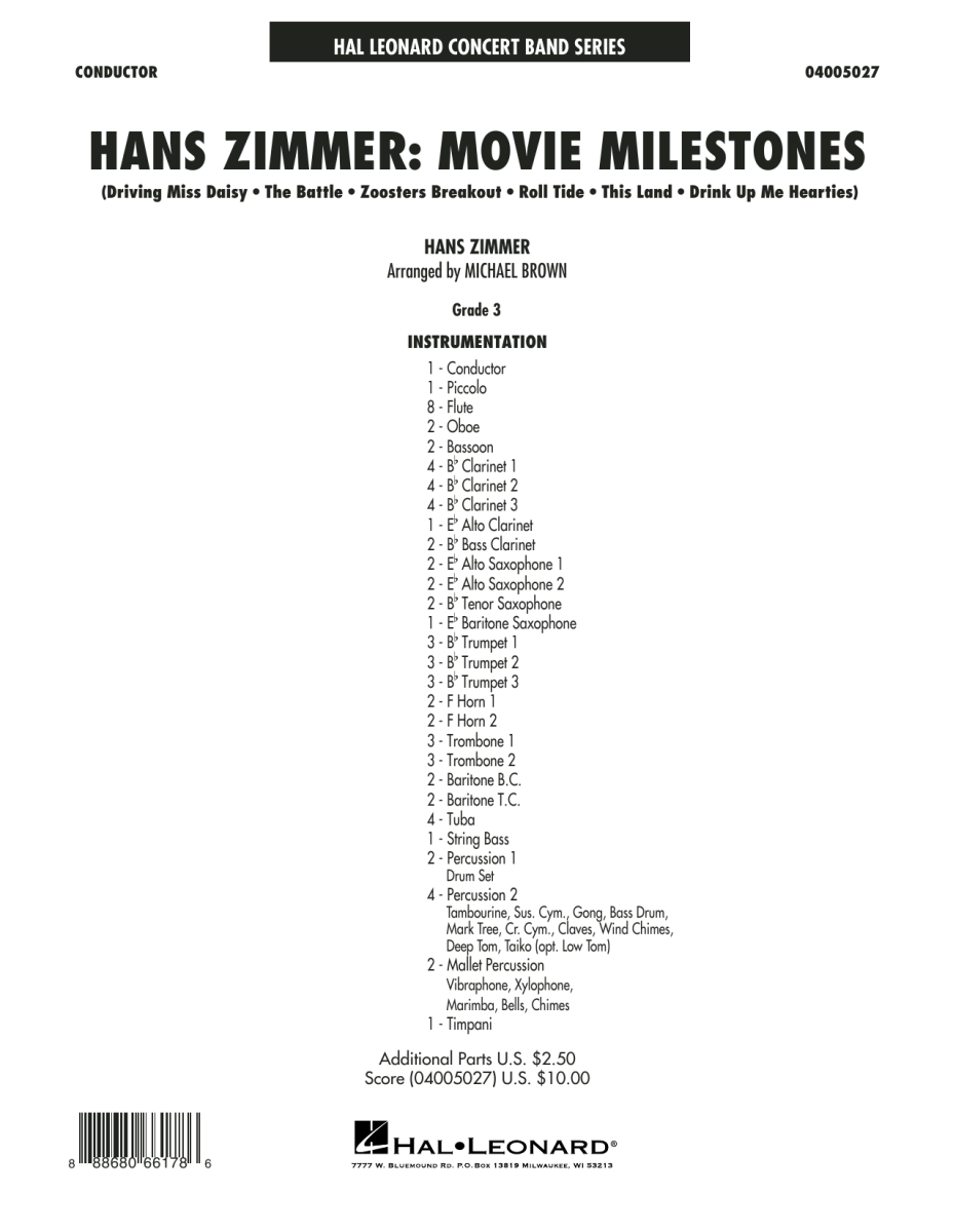 Hans Zimmer: Movie Milestones - cliquer ici