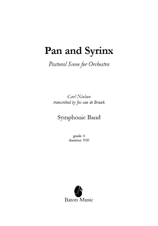 Pan and Syrinx (Pastoral Scene for Orchestra) - cliquer ici