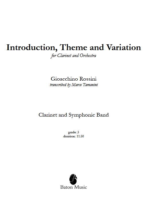 Introduction, Theme and Variations - cliquer ici