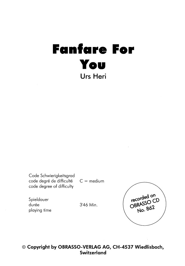 Fanfare for you - cliquer ici