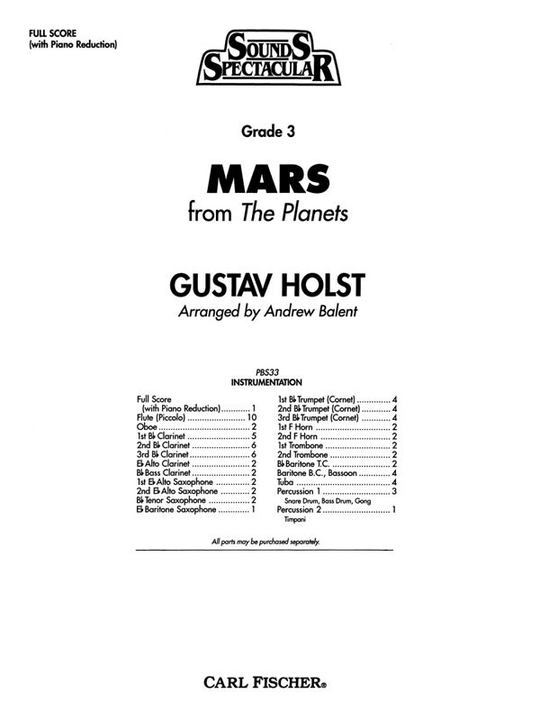 Mars, from 'Planets' - cliquer ici