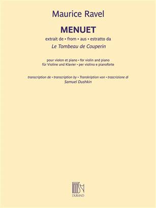 Menuet (extrait du Tombeau de Couperin) - cliquer ici
