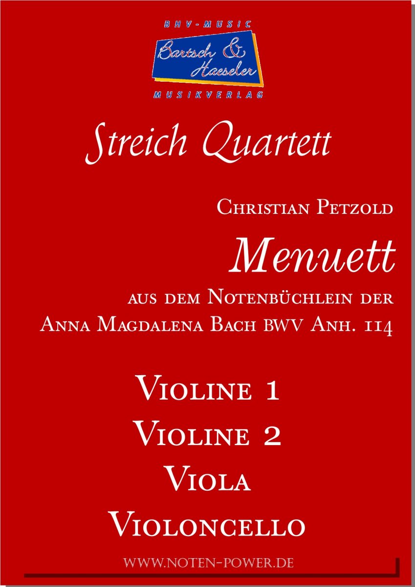 Menuett BWV Anh. 114 - cliquer ici Menuett BWV Anh. 114 - cliquer ici