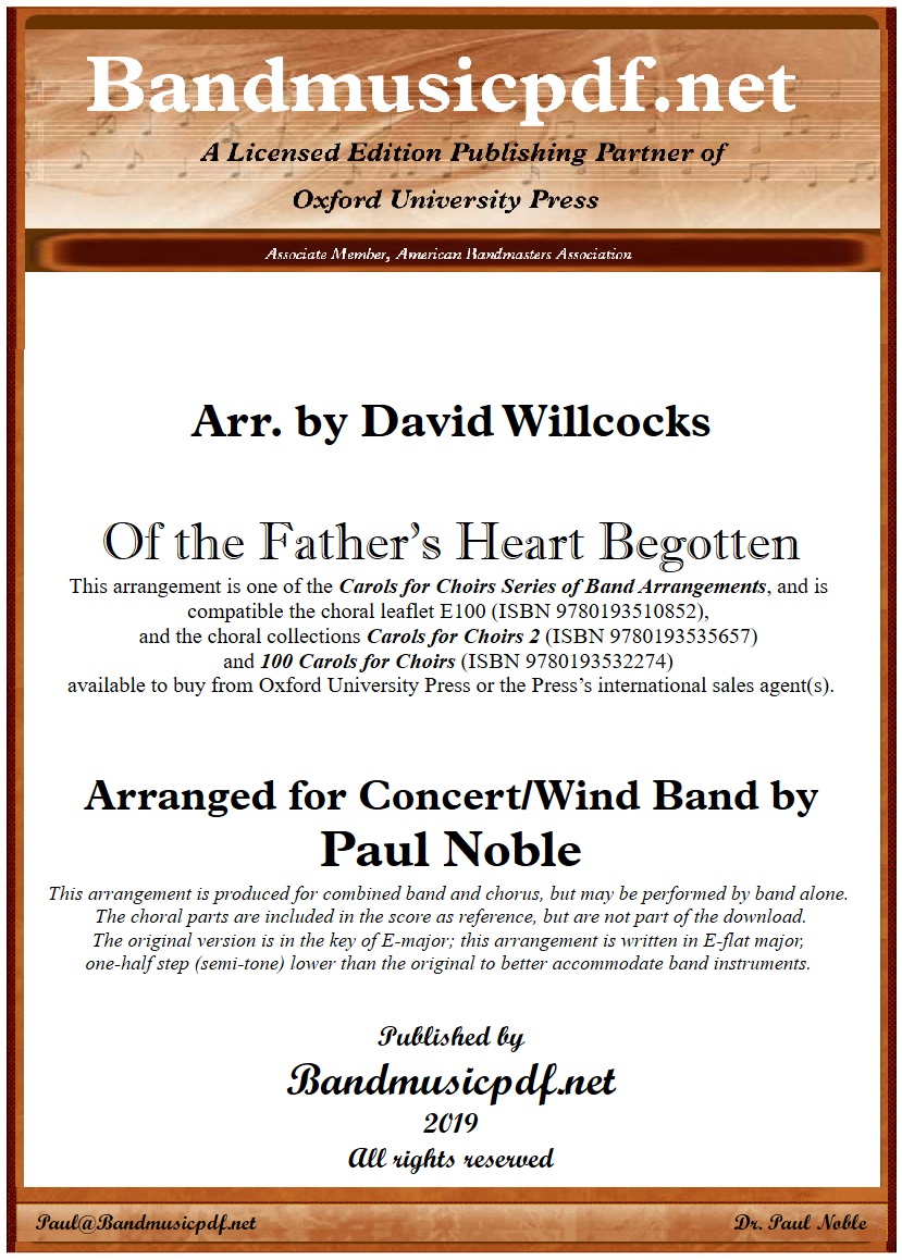 Of the Father's Heart Begotten - cliquer ici