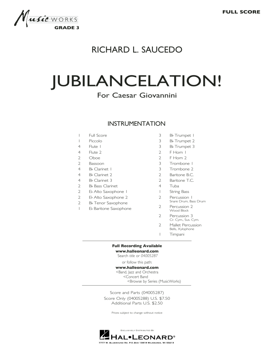 Jubilancelation! (for Caesar Giovannini) - cliquer ici