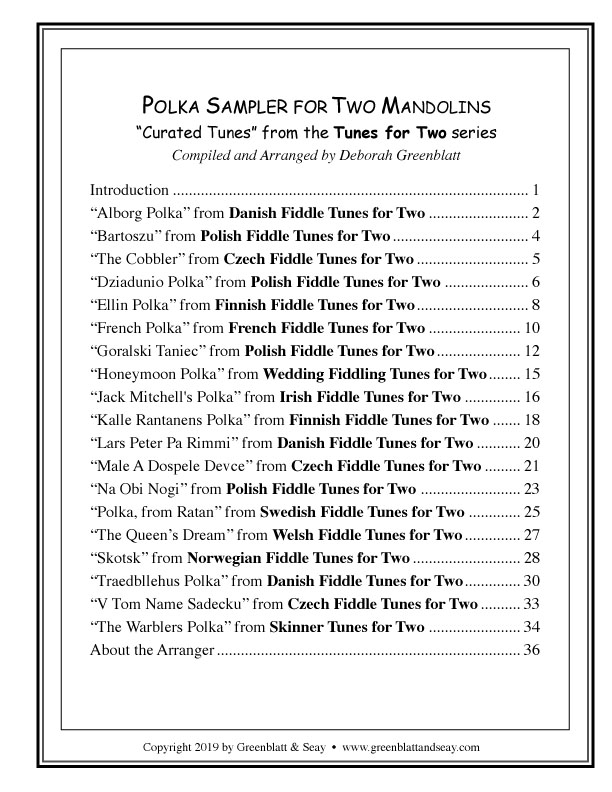 Polka Sampler for Two Mandolins - cliquer ici